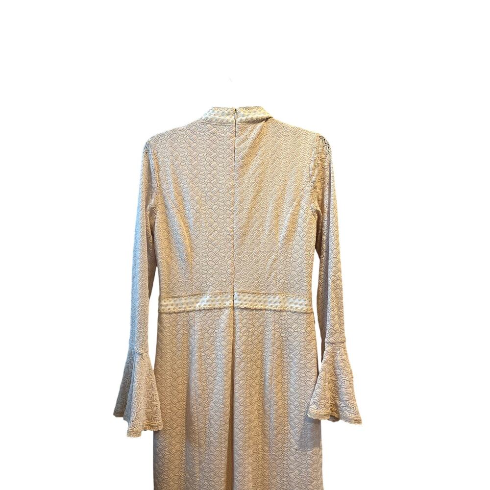 Elliatt Kailee textured crochet long bell sleeve midi dress boho large - Picture 10 of 14